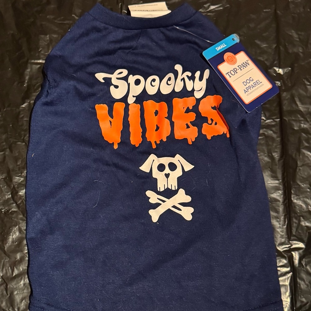 Spooky Vibes Dog Shirt - Blue
